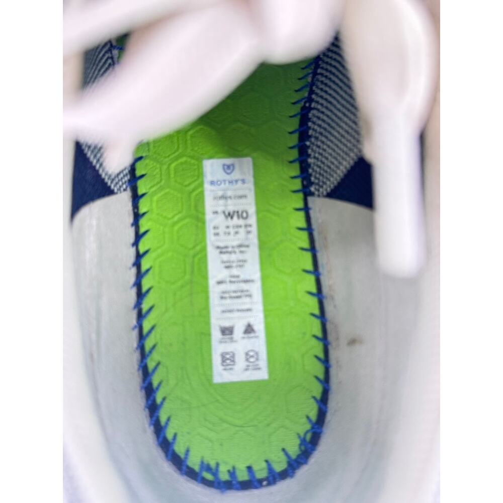 Rothy’s BlackBerry Block Lace Ups Lace Up Sneakers Off-White Blue Purple 10 - Picture 8 of 10